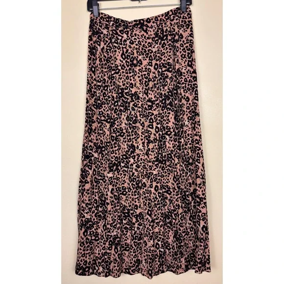 WILFRED Amelie Skirt Leopard Print Women Size 6 High-Waist Button Up Casual - Picture 6 of 9